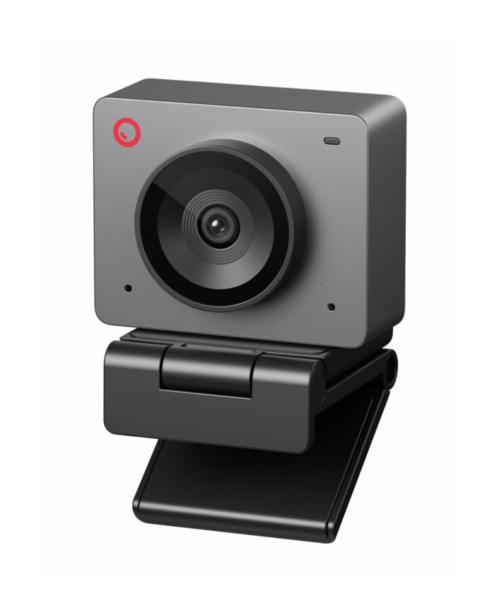 OBSBOT Meet SE 1080P 100FPS Webcam OBSBOT Meet SE webcam in space grey on a desk
